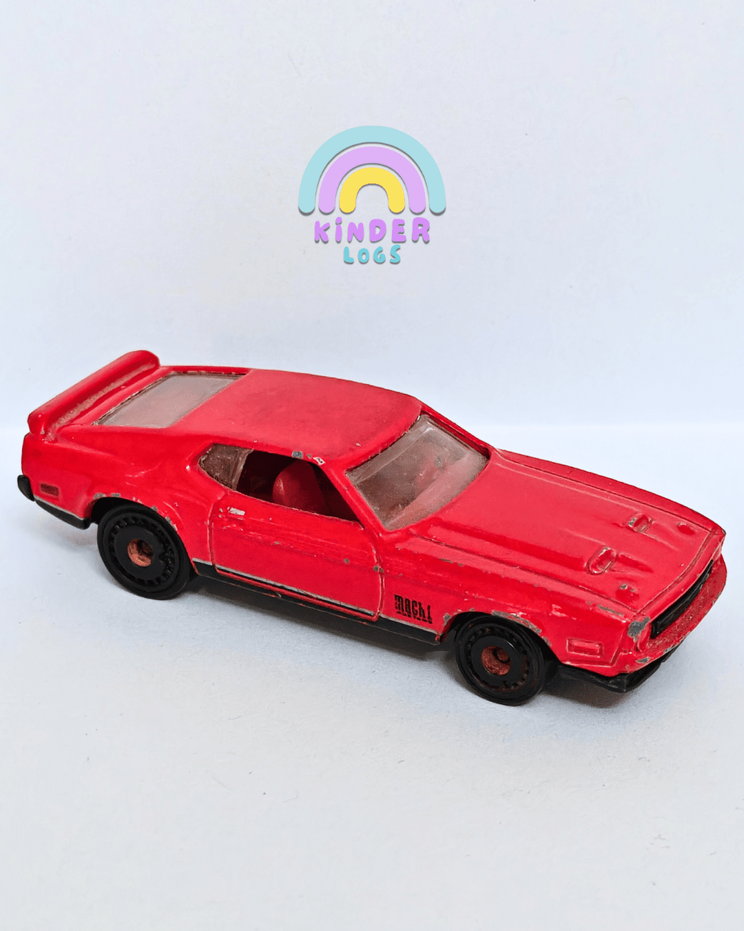 Hot Wheels 1971 Ford Mustang Mach 1 - Red (Pre - Owned Car) - Kinder Logs