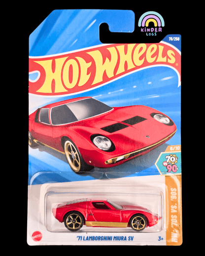 Hot Wheels 1971 Lamborghini Miura SV (Imported) - Kinder Logs