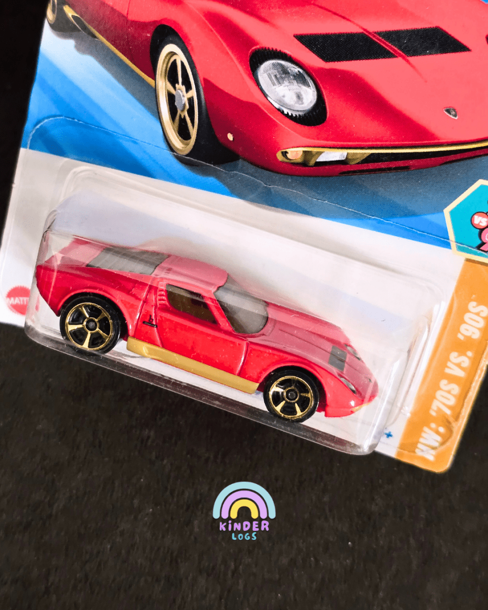 Hot Wheels 1971 Lamborghini Miura SV (Imported) - Kinder Logs