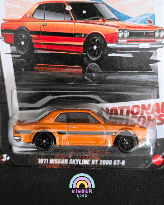Hot Wheels 1971 Nissan Skyline HT 2000 GT - R - National Icons (Imported) - Kinder Logs