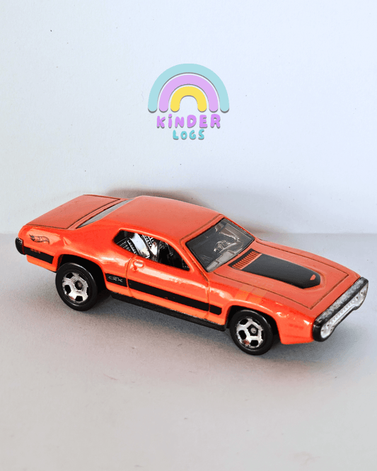 Hot Wheels 1971 Plymouth GTX - Orange (Pre - Owned Car) - Kinder Logs