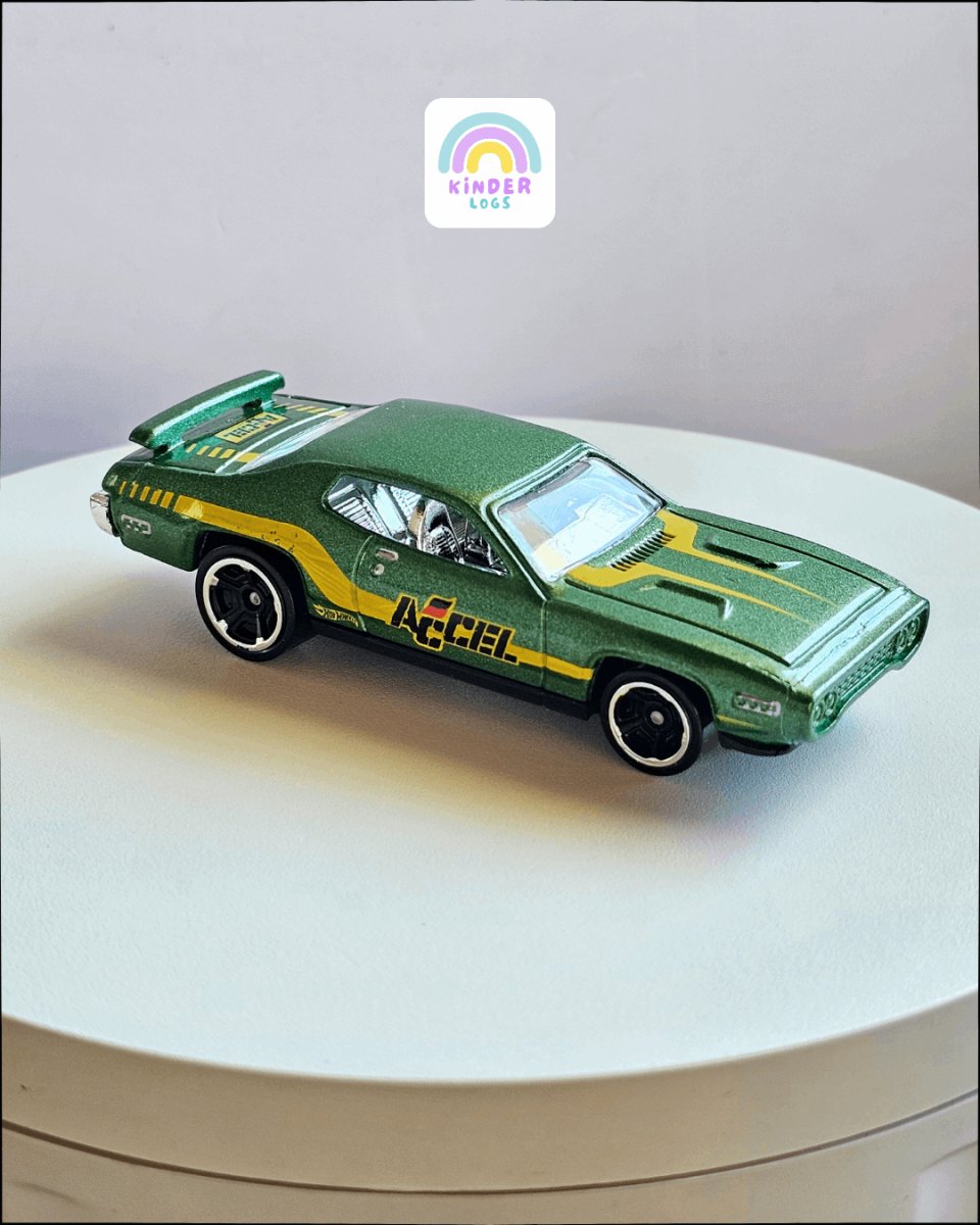 Hot Wheels 1971 Plymouth Road Runner - Workshop Performance Car (Uncarded) - Kinder Logs