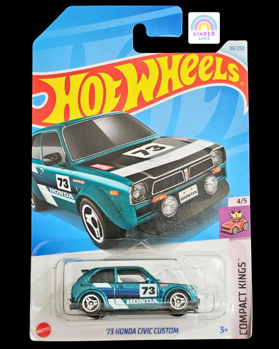 Hot Wheels 1973 Honda Civic Custom - Green (M Case) - Kinder Logs