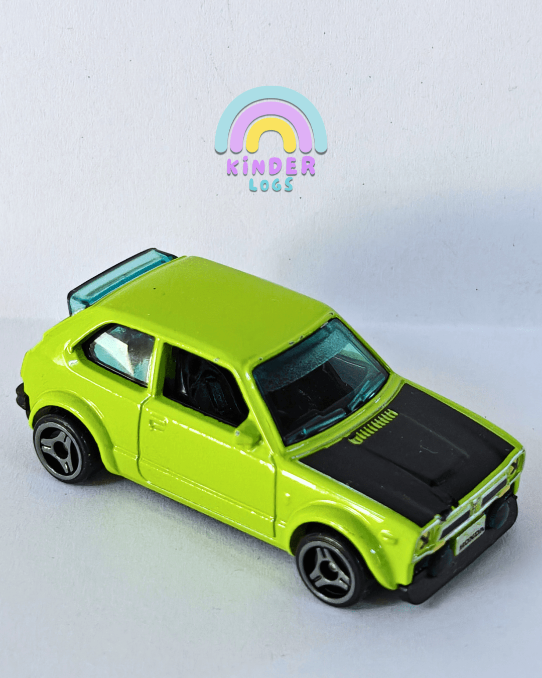 Hot Wheels 1973 Honda Civic Custom - Green (Uncarded - New) - Kinder Logs