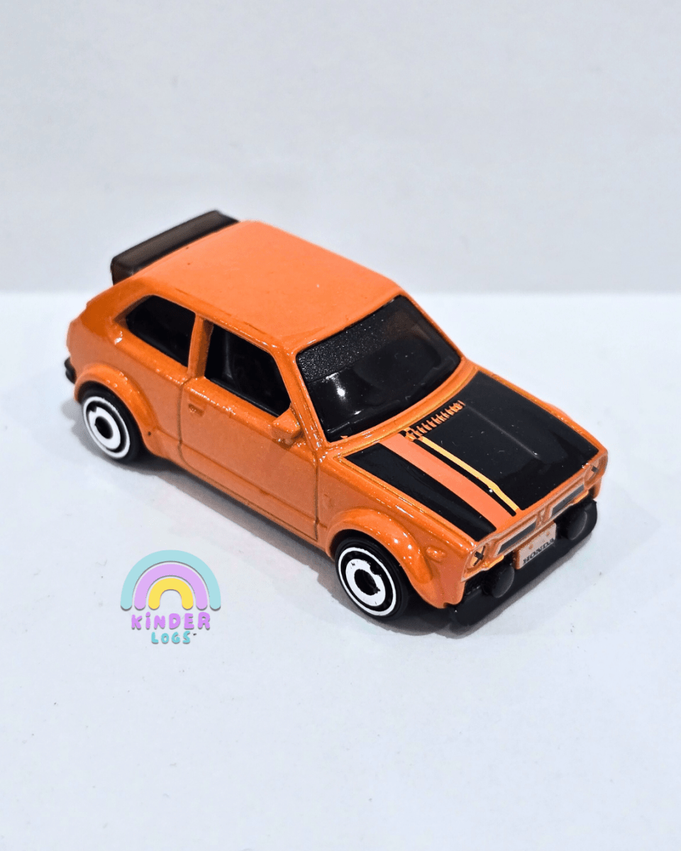 Hot Wheels 1973 Honda Civic Custom - Orange (Uncarded) - Kinder Logs