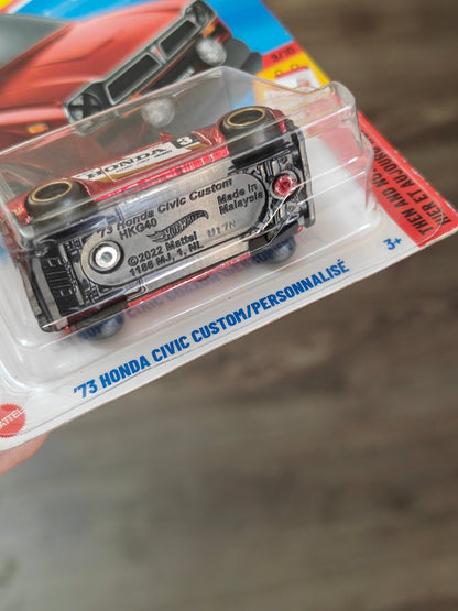 Hot Wheels 1973 Honda Civic Custom Super Treasure Hunt (STH) - Kinder Logs