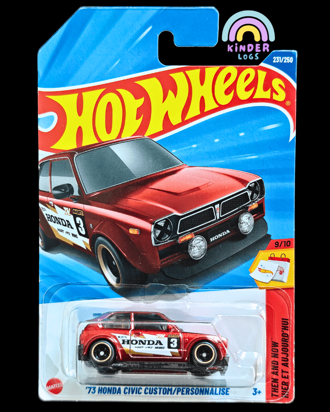 Hot Wheels 1973 Honda Civic Custom Super Treasure Hunt (STH) - Kinder Logs