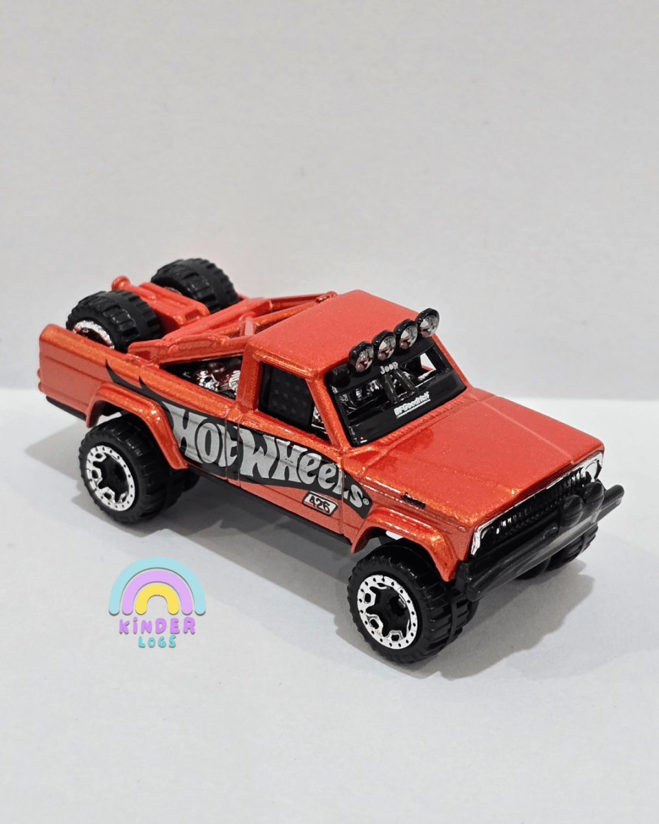 Hot Wheels 1973 Jeep J10 - Orange (Uncarded) - Kinder Logs