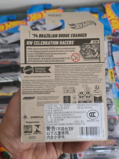 Hot Wheels 1974 Brazilian Dodge Charger Women's Day Edition (Imported) - Kinder Logs
