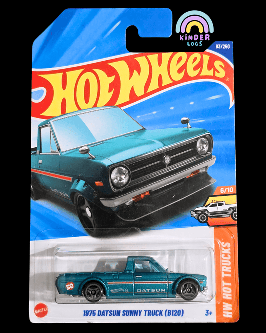 Hot Wheels 1975 Datsun Sunny Truck B120 (Imported) - Kinder Logs