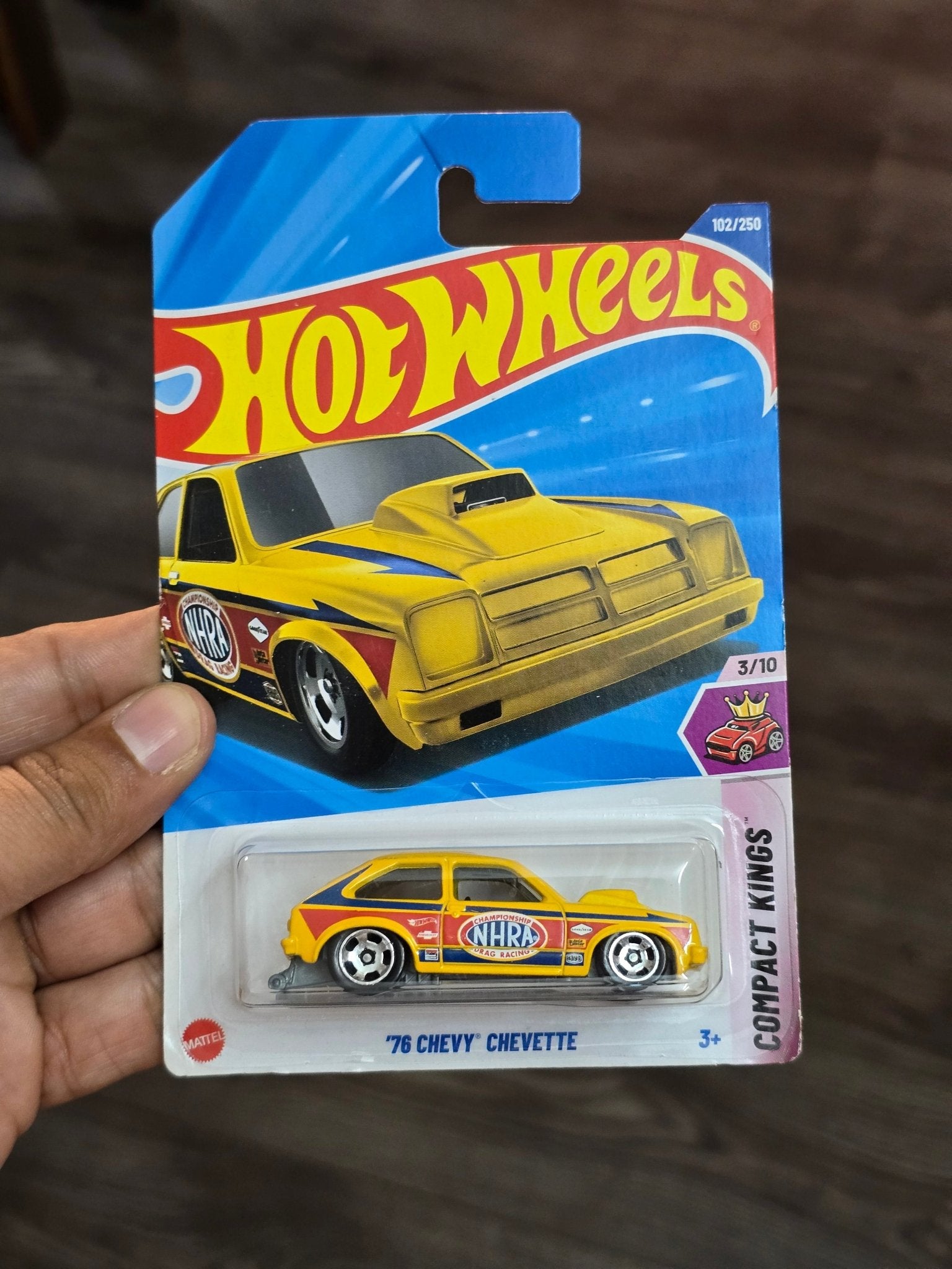 Hot Wheels 1976 Chevy Chevette - Yellow (Imported) - Kinder Logs