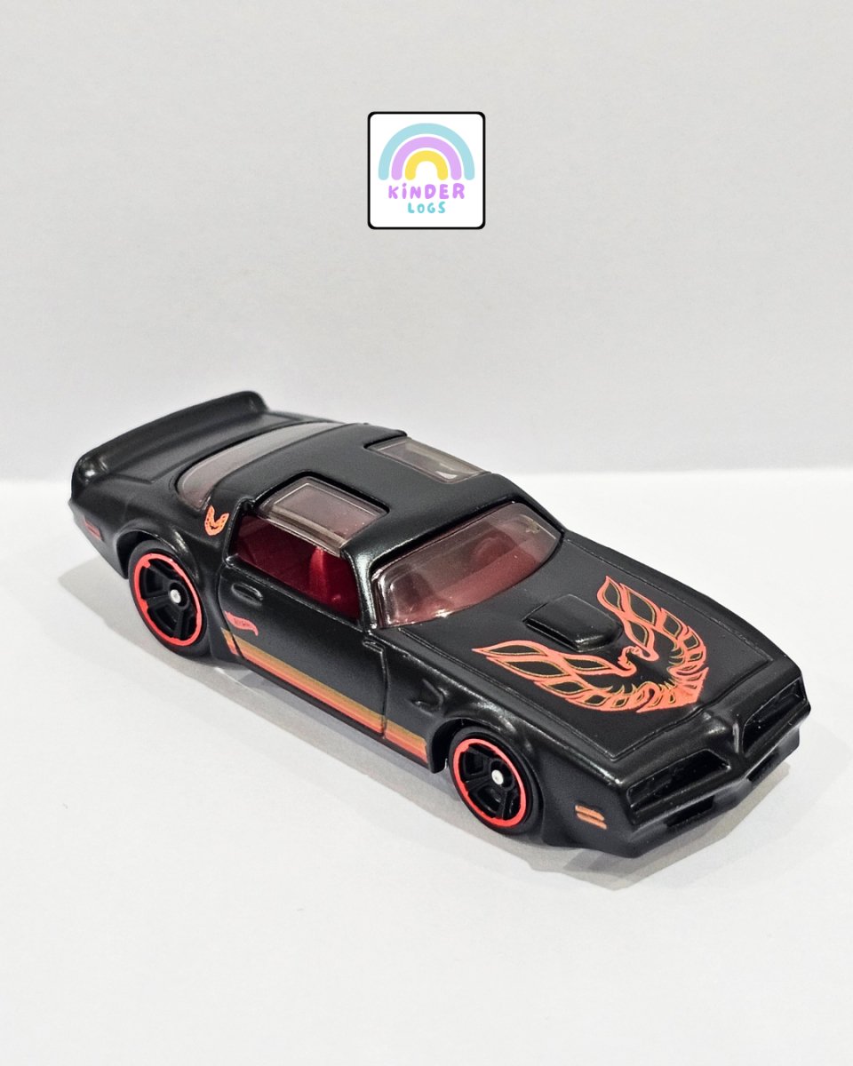 Hot Wheels 1977 Pontiac Firebird - Matte Black (Uncarded) - Kinder Logs