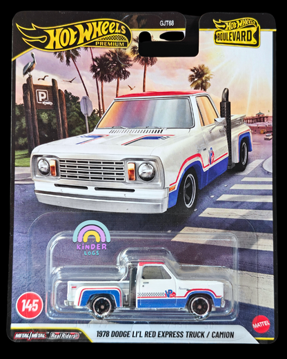 Hot Wheels 1978 Dodge Li'l Red Express - Boulevard 145 (Imported) - Kinder Logs