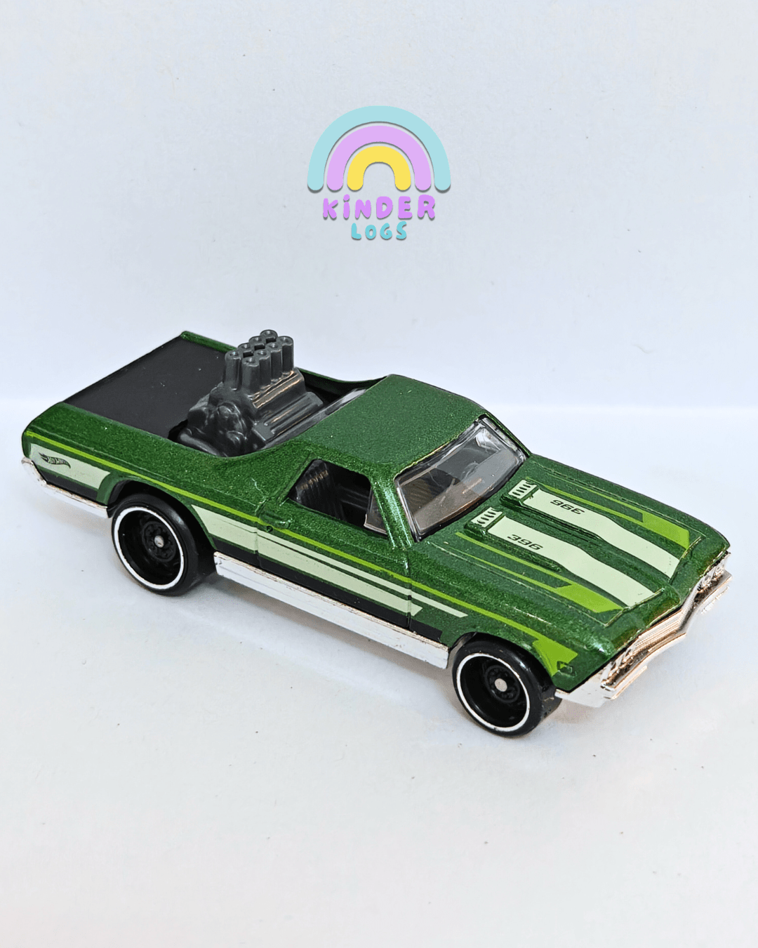 Hot Wheels 1980 Chevrolet El Camino - Green (Uncarded - New) - Kinder Logs