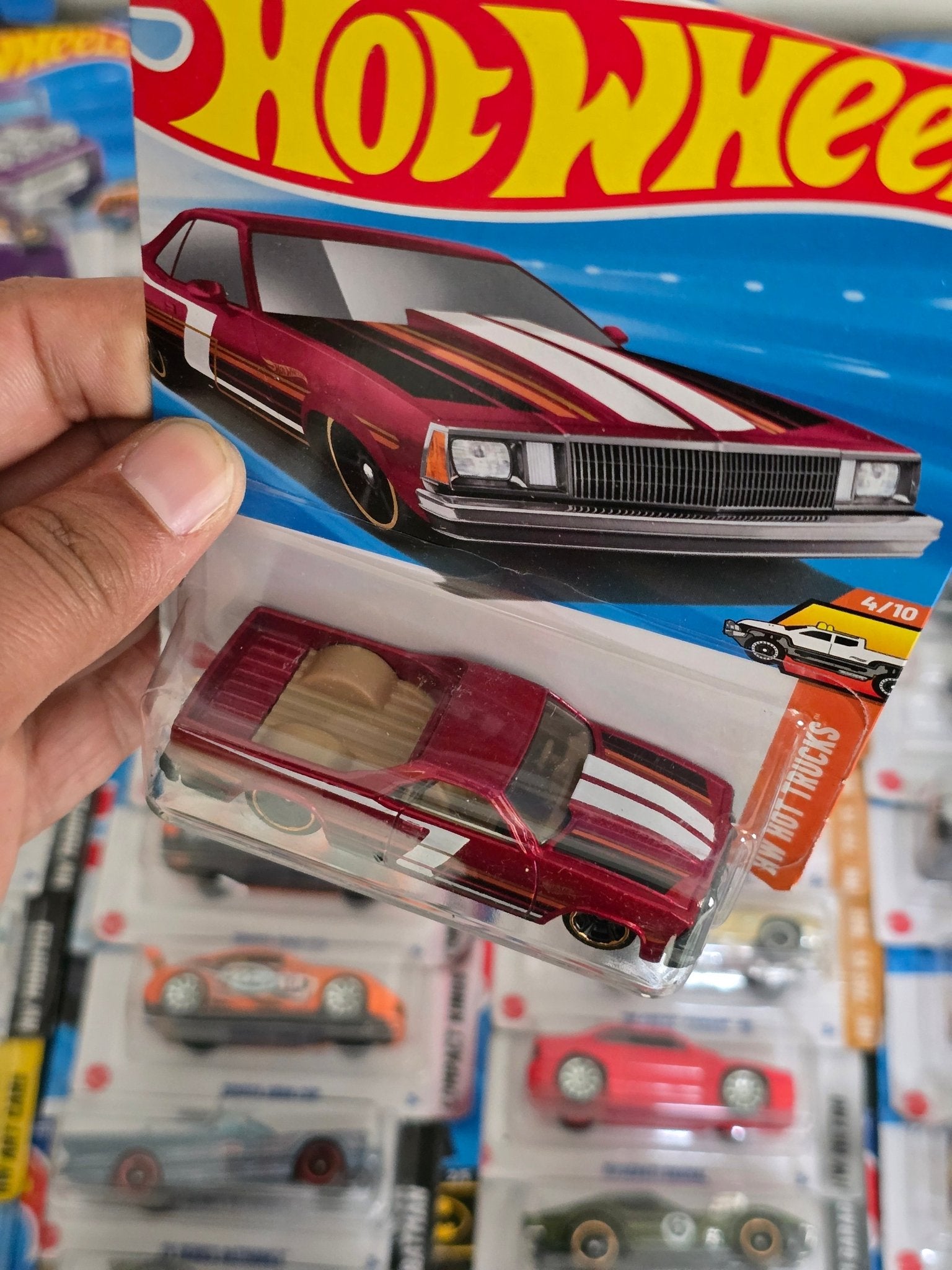 Hot Wheels 1980 Chevy El Camino - Red (Imported) - Kinder Logs