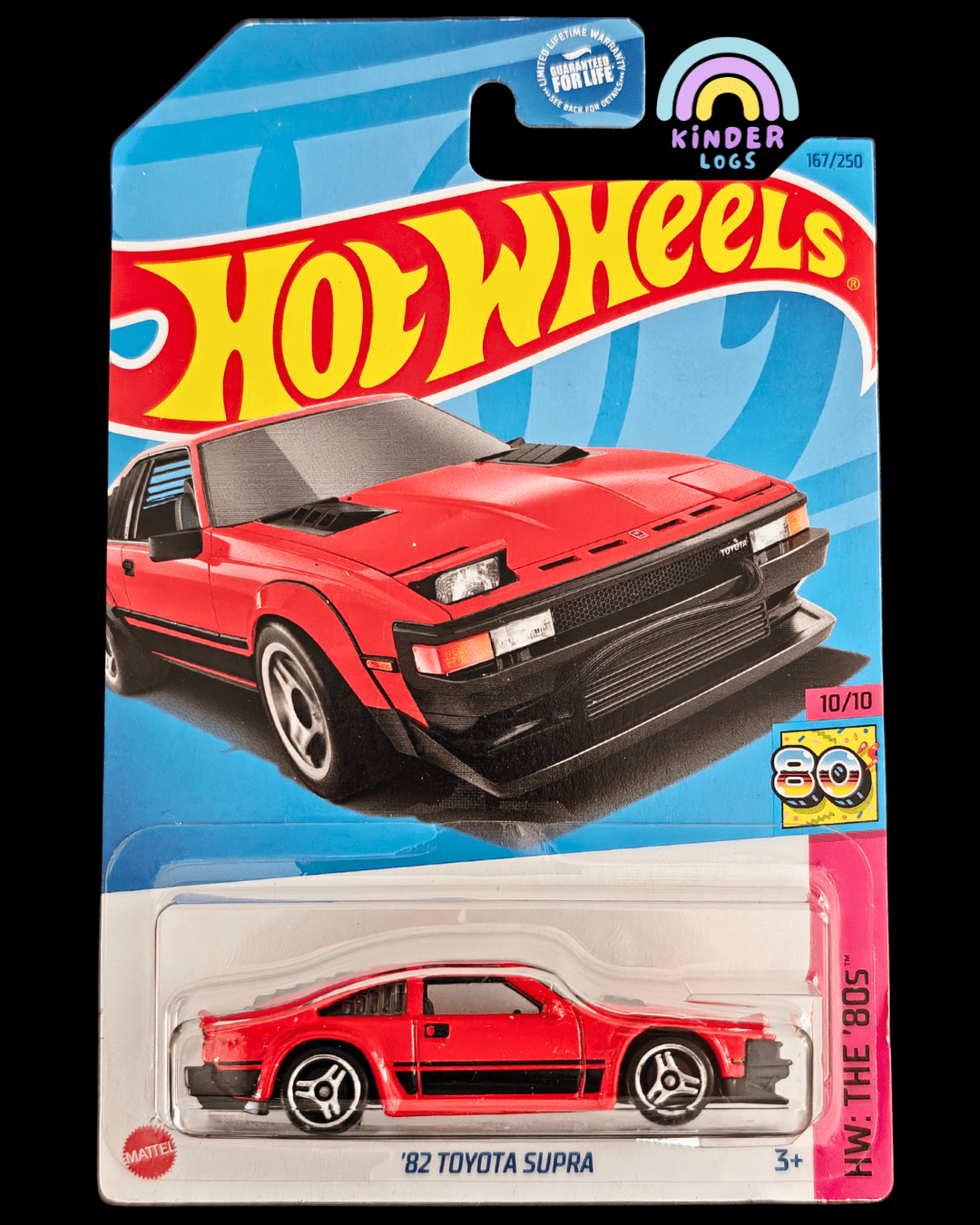 Hot Wheels 1982 Toyota Supra - Red (Imported) - Kinder Logs