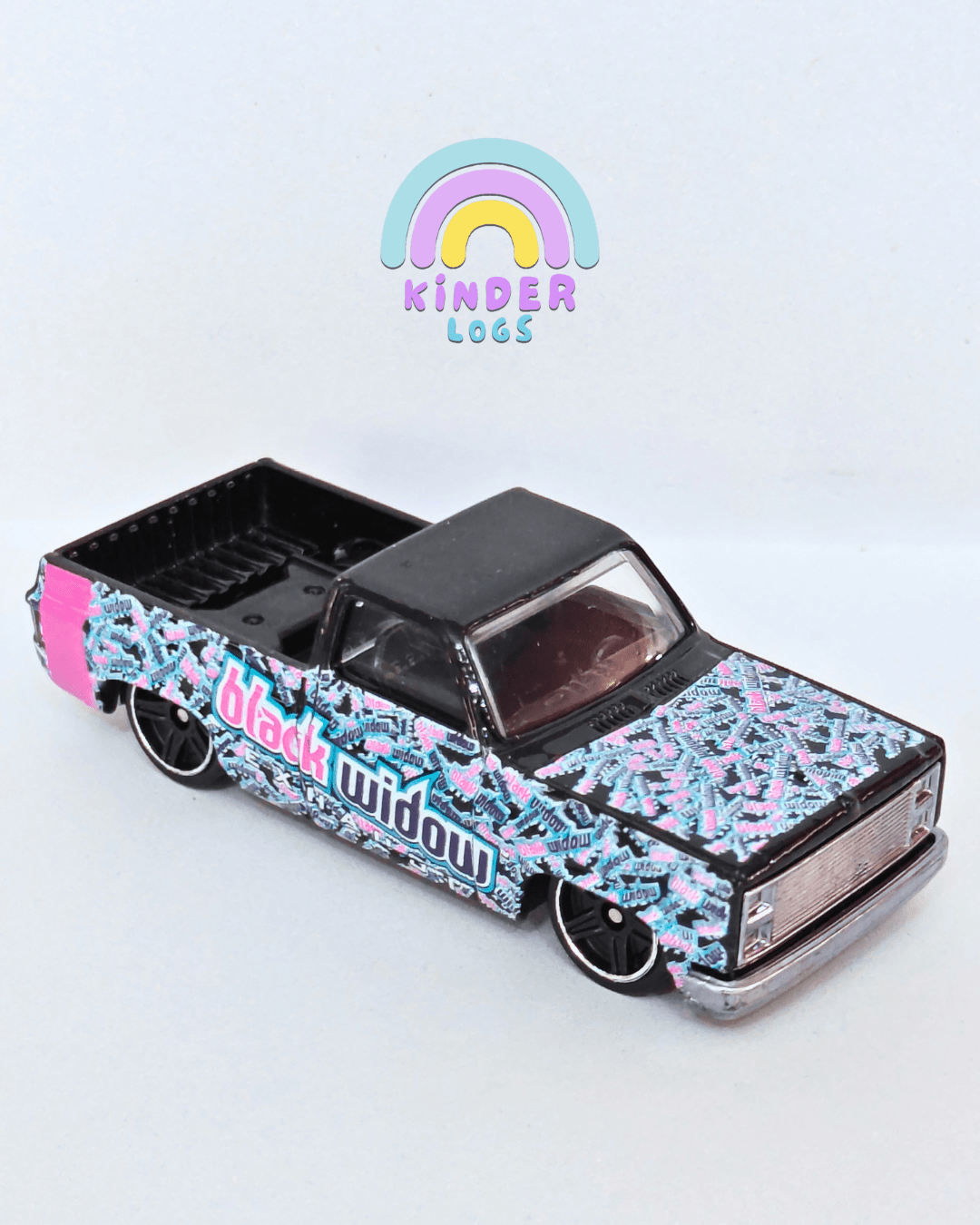 Hot Wheels 1983 Chevrolet Silverado 'Black Widow' (Uncarded - New) - Kinder Logs