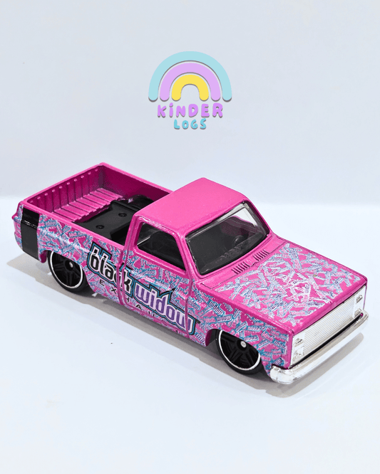 Hot Wheels 1983 Chevrolet Silverado - Pink (Uncarded - New) - Kinder Logs
