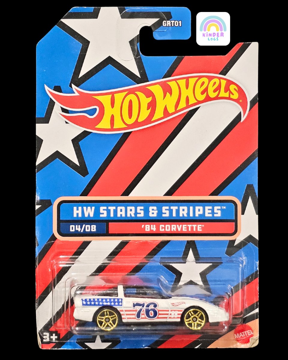 Hot Wheels 1984 Chevrolet Corvette - HW Stars & Stripes - Kinder Logs