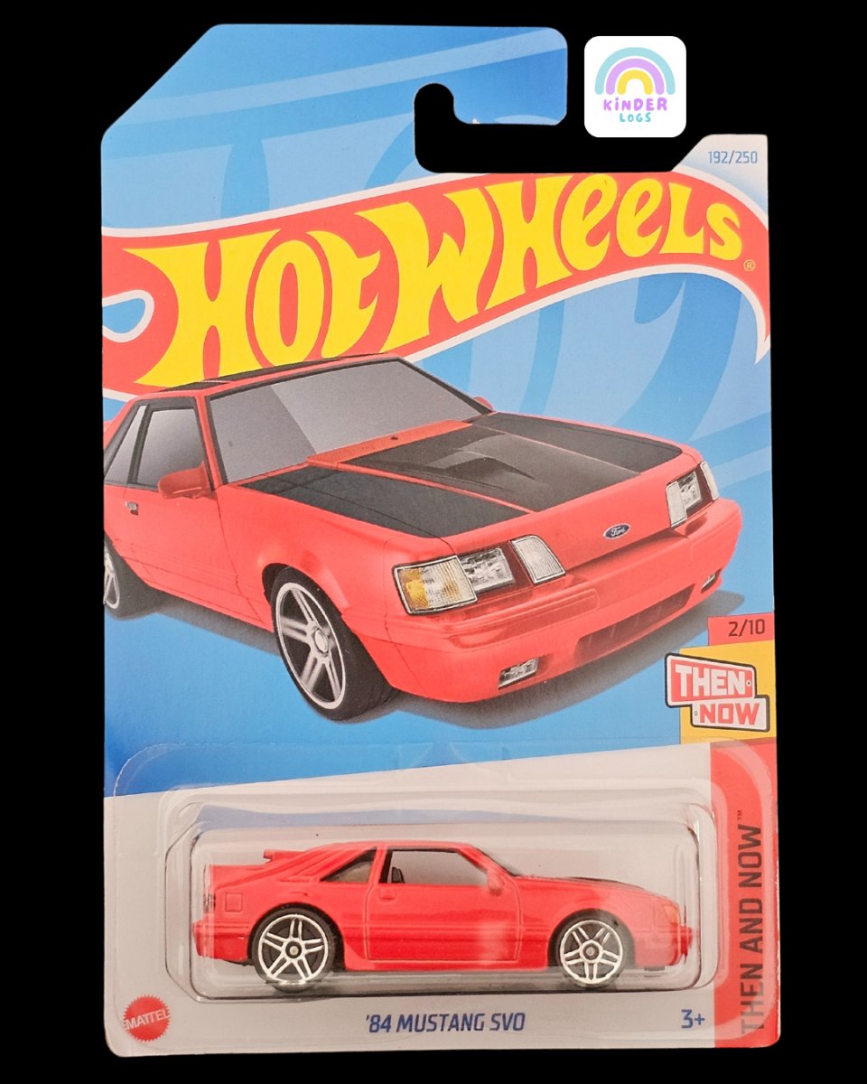 Hot Wheels 1984 Ford Mustang SVO - Red Color (K Case) - Kinder Logs