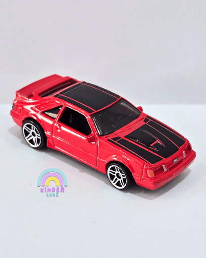 Hot Wheels 1984 Ford Mustang SVO - Red (Uncarded) - Kinder Logs