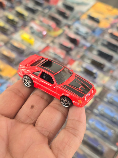 Hot Wheels 1984 Ford Mustang SVO - Red (Uncarded) - Kinder Logs