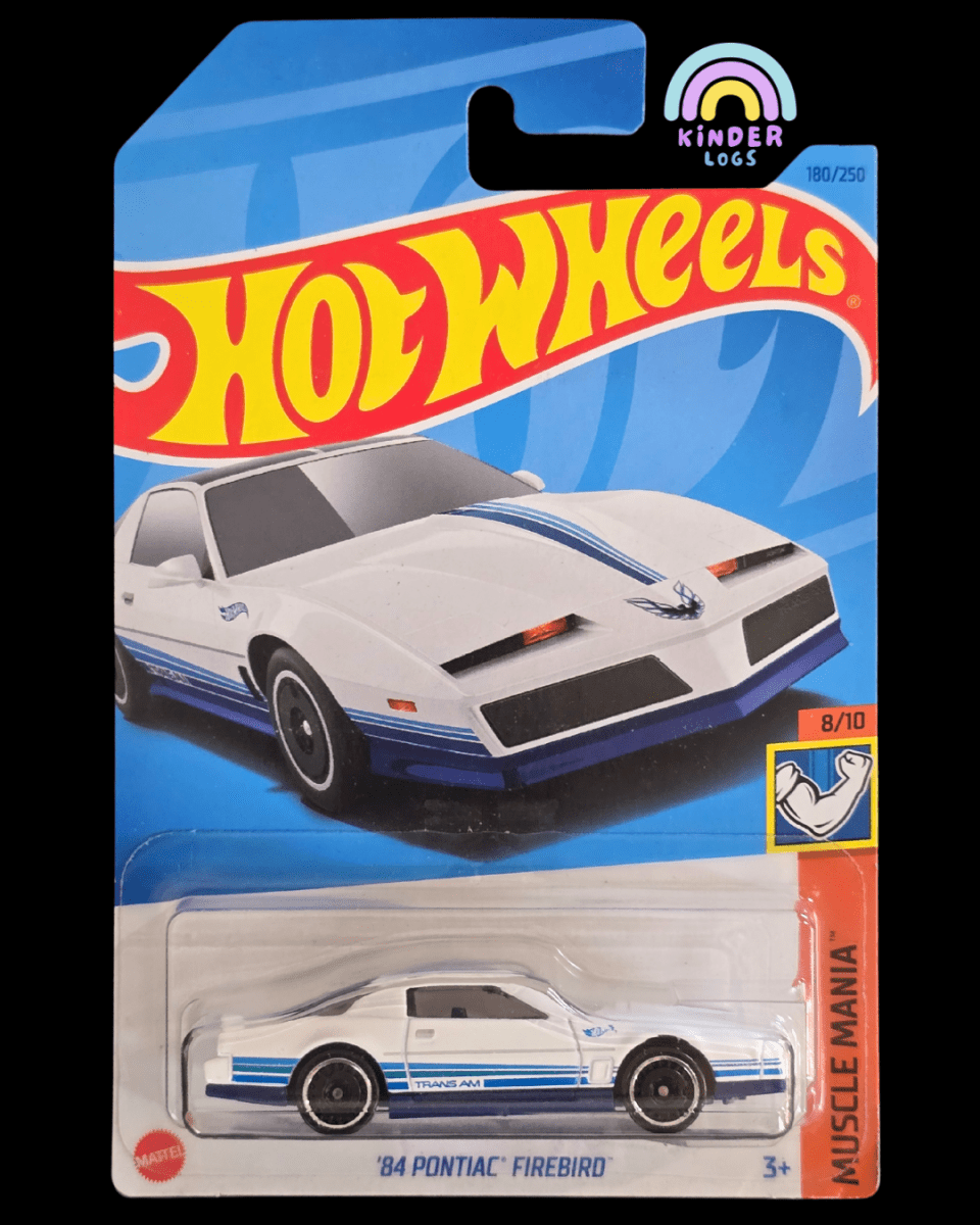 Hot Wheels 1984 Pontiac Firebird - White - Kinder Logs