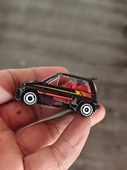 Hot Wheels 1985 Honda City Turbo II (Black) - Kinder Logs