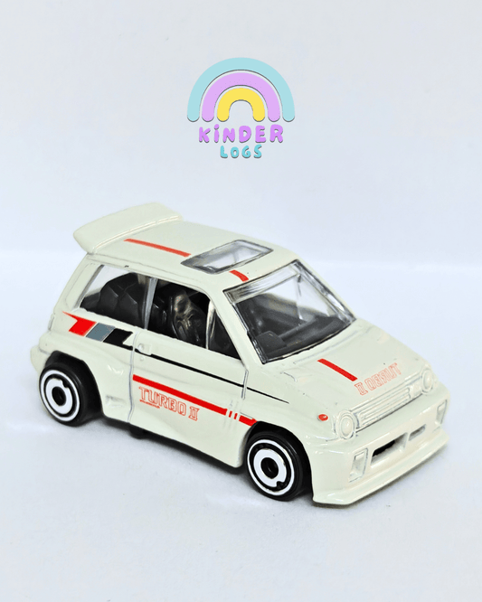 Hot Wheels 1985 Honda City Turbo II - Cream (Uncarded - New) - Kinder Logs
