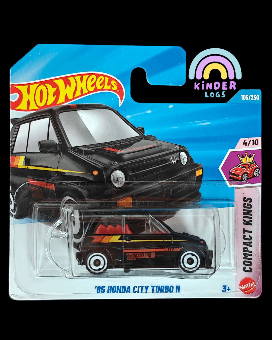 Hot Wheels 1985 Honda City Turbo II - Short Card (Imported) - Kinder Logs