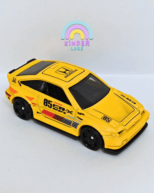 Hot Wheels 1985 Honda CR - X - Yellow (Uncarded - New) - Kinder Logs