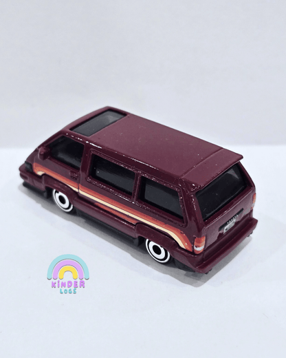 Hot Wheels 1986 Toyota Van - Maroon (Uncarded) - Kinder Logs