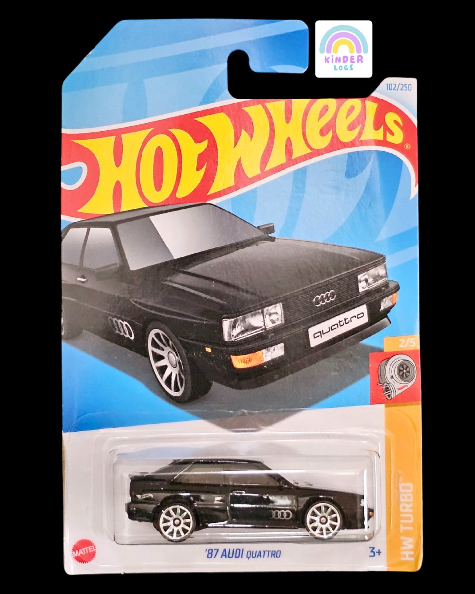 Hot Wheels 1987 Audi Quattro - Black Color (N Case) - Kinder Logs