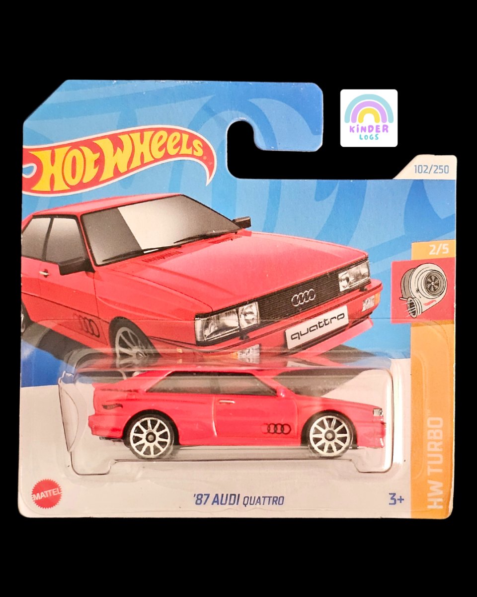 Hot Wheels 1987 Audi Quattro - Red Color (Blister Cracked) - Kinder Logs
