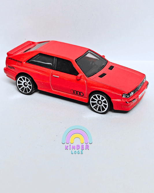 Hot Wheels 1987 Audi Quattro - Red Imported (Uncarded - New) - Kinder Logs