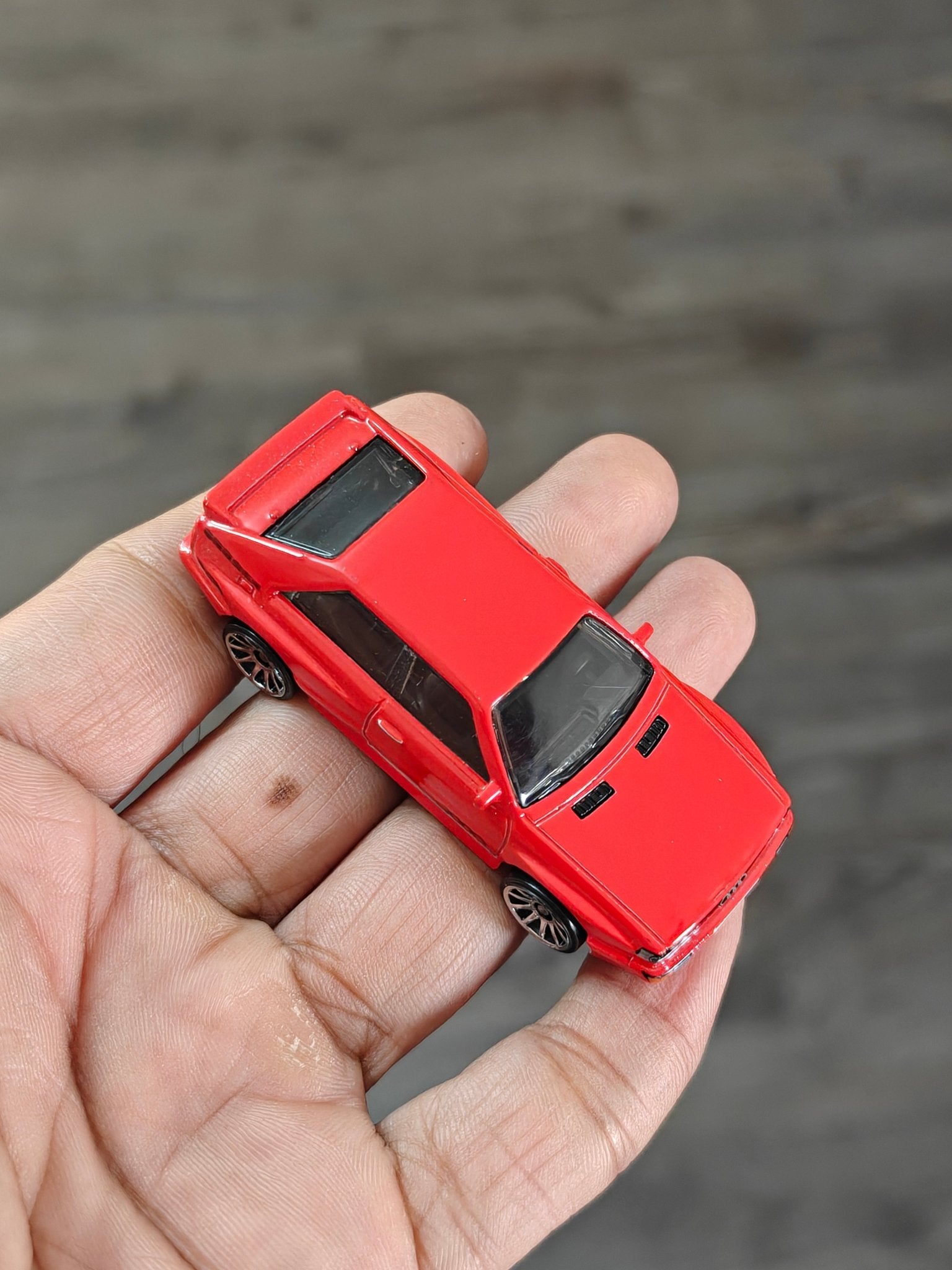 Hot Wheels 1987 Audi Quattro - Red Imported (Uncarded - New) - Kinder Logs