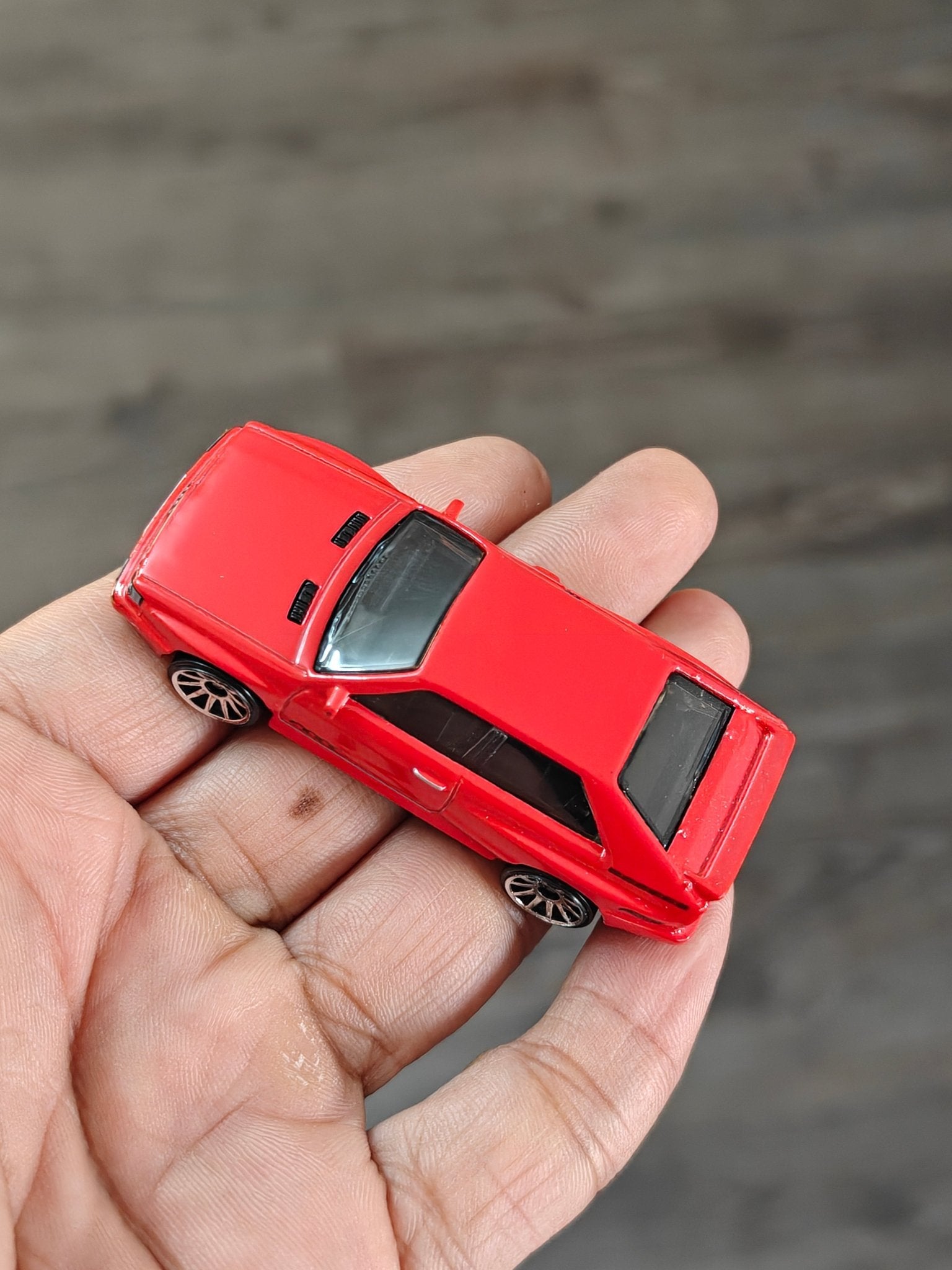 Hot Wheels 1987 Audi Quattro - Red Imported (Uncarded - New) - Kinder Logs