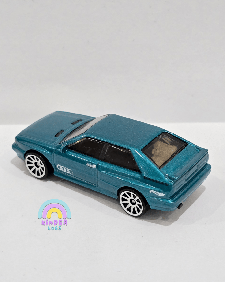 Hot Wheels 1987 Audi Quattro - Teal (Uncarded) - Kinder Logs