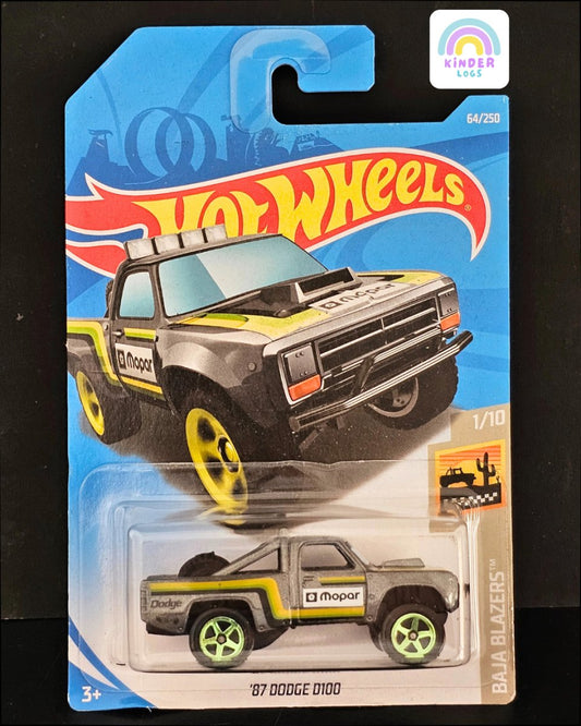 Hot Wheels 1987 Dodge D100 - Exclusive Color - Kinder Logs