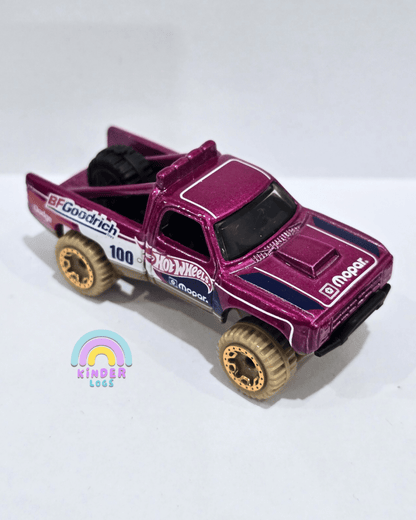 Hot Wheels 1987 Dodge D100 - Pink (Uncarded) - Kinder Logs