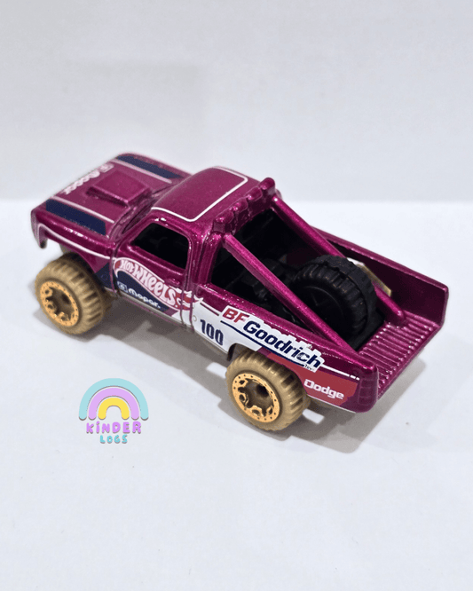 Hot Wheels 1987 Dodge D100 - Pink (Uncarded) - Kinder Logs