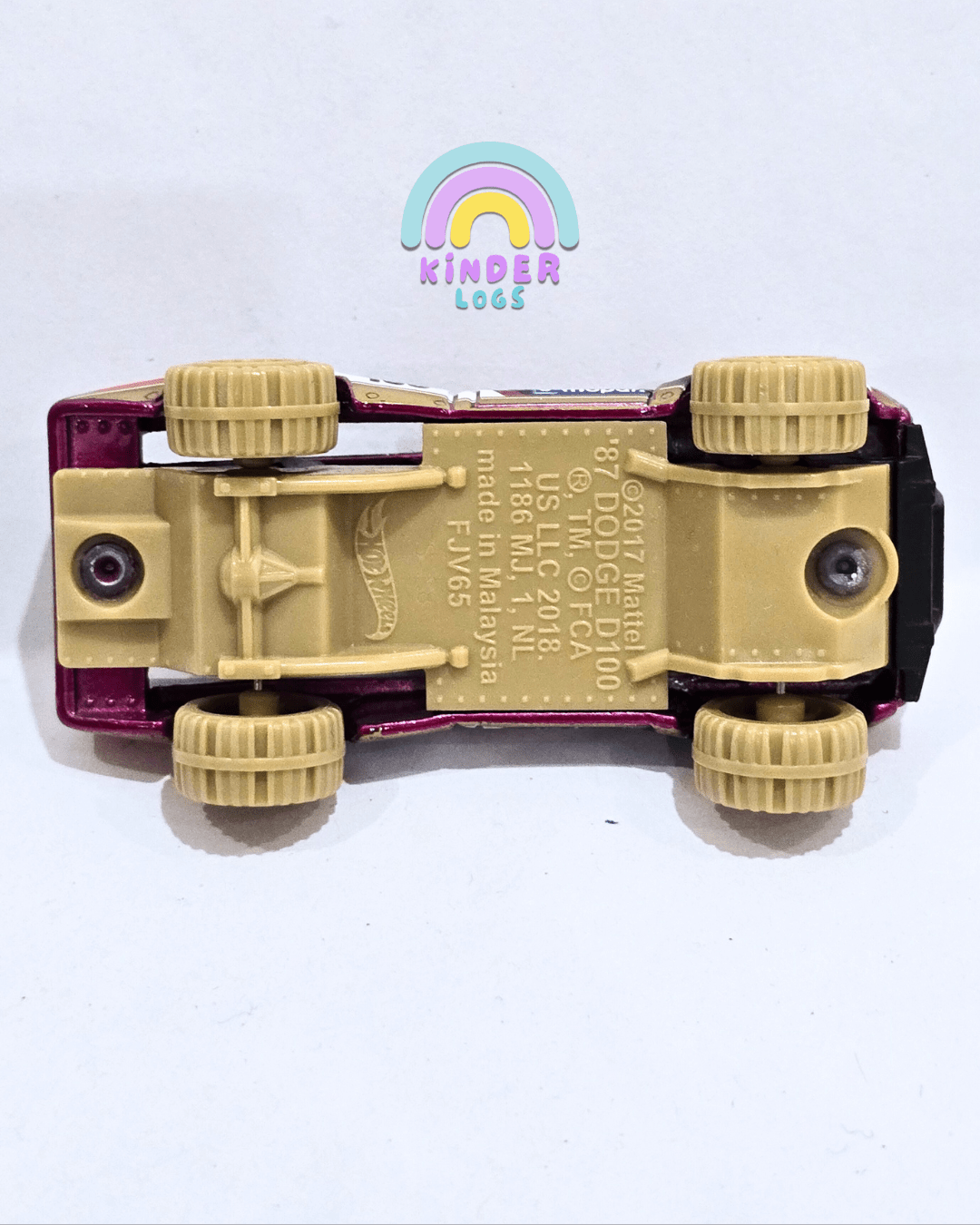 Hot Wheels 1987 Dodge D100 (Used Car) - Kinder Logs