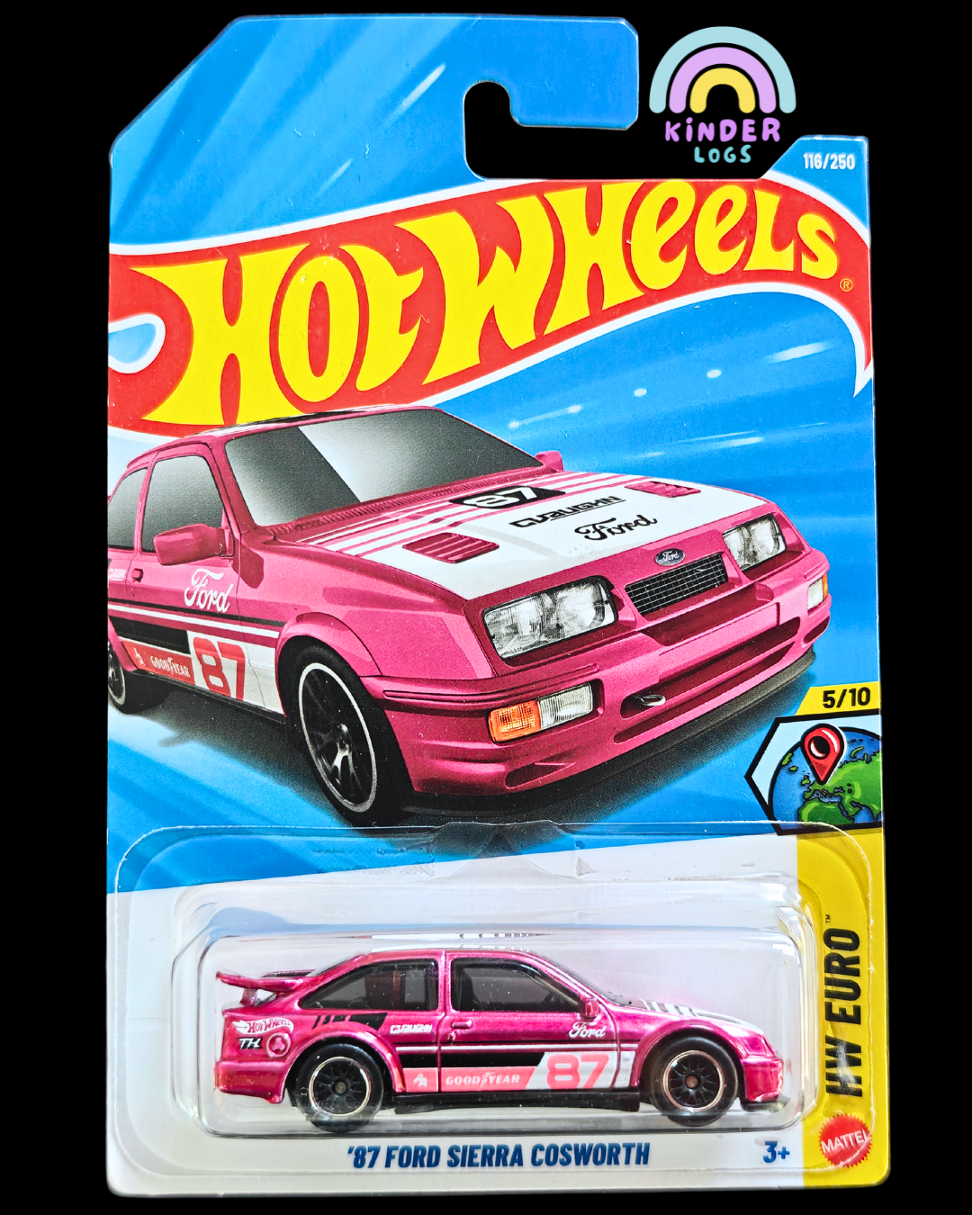 Hot Wheels 1987 Ford Sierra Cosworth Super Treasure Hunt (STH) - Kinder Logs