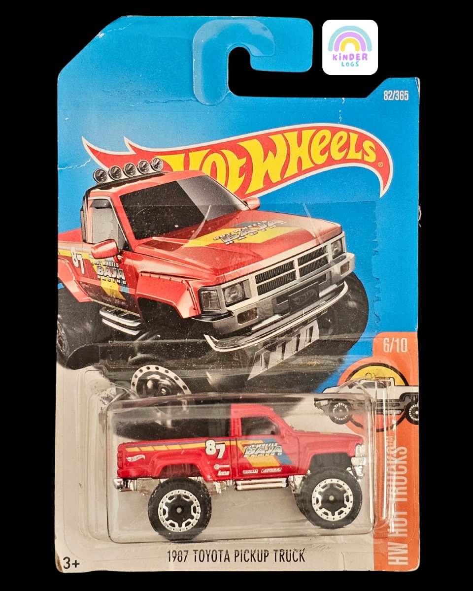 Hot Wheels 1987 Toyota Pickup Truck - Kinder Logs