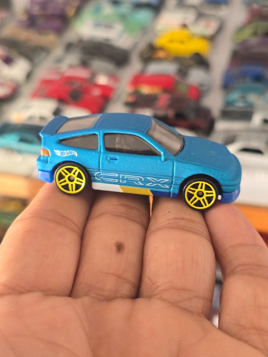 Hot Wheels 1988 Honda CR - X - Blue Color (Uncarded) - Kinder Logs