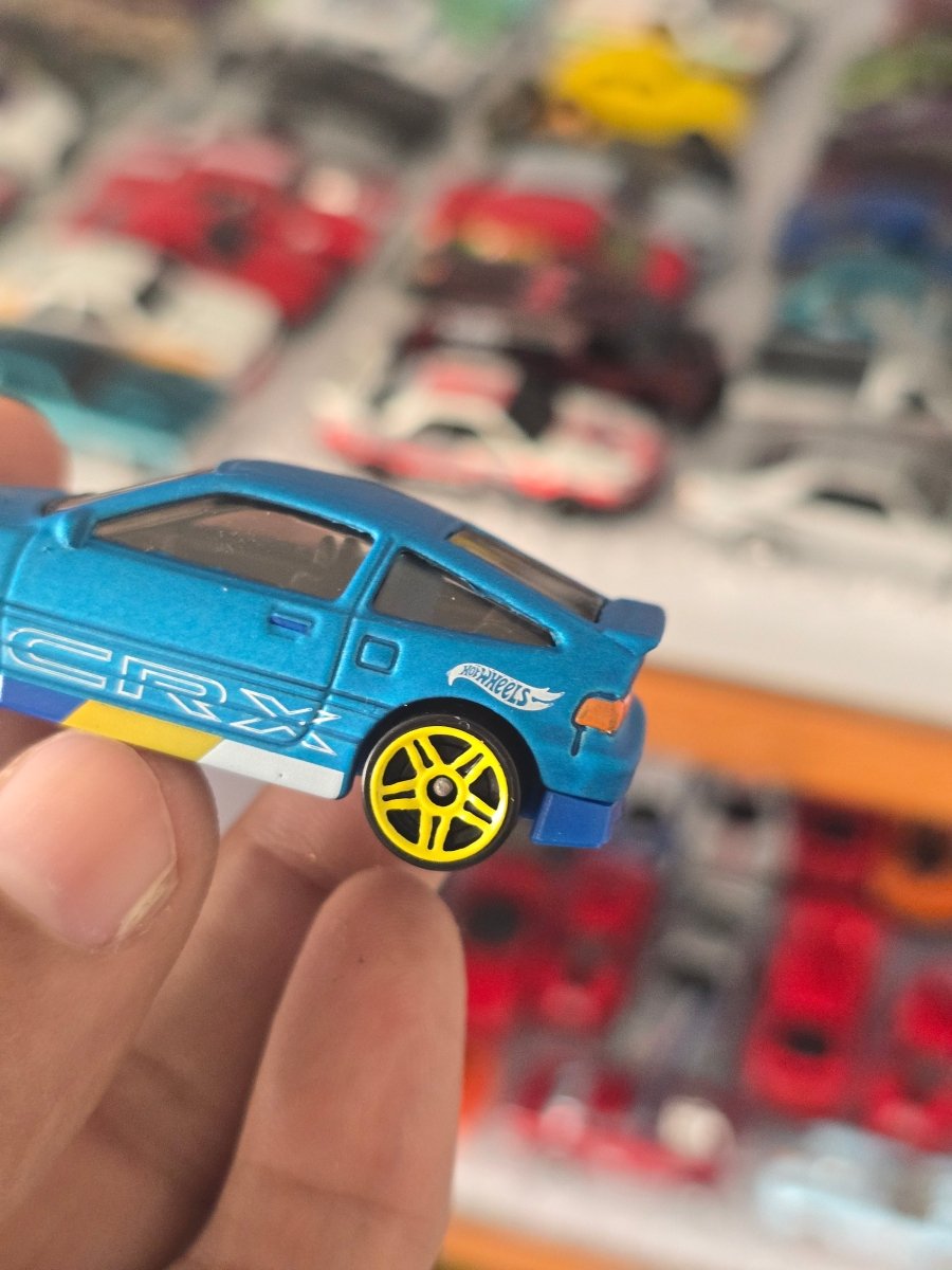 Hot Wheels 1988 Honda CR - X - Blue Color (Uncarded) - Kinder Logs