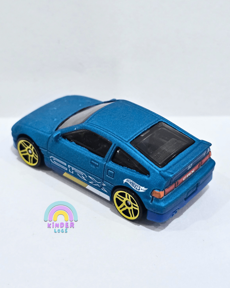 Hot Wheels 1988 Honda CR - X - Blue Color (Uncarded) - Kinder Logs