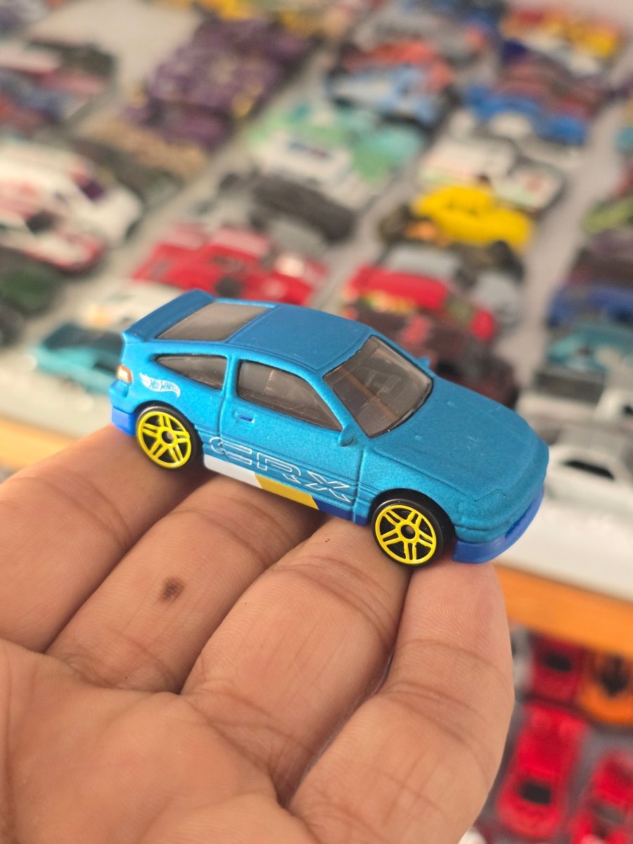 Hot Wheels 1988 Honda CR - X - Blue Color (Uncarded) - Kinder Logs