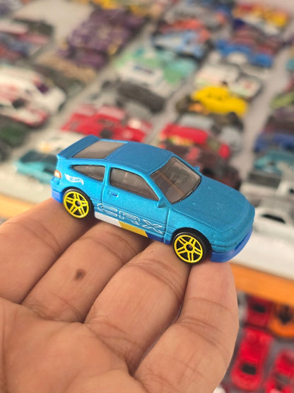 Hot Wheels 1988 Honda CR - X - Blue Color (Uncarded) - Kinder Logs