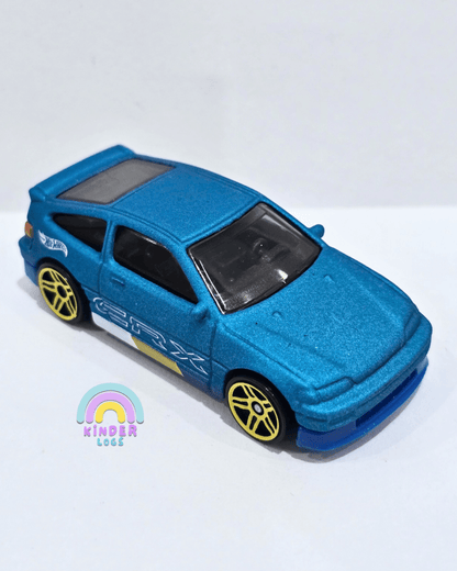 Hot Wheels 1988 Honda CR - X - Blue Color (Uncarded) - Kinder Logs